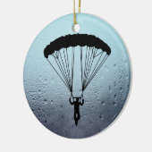 skydiver silhouet keramisch ornament (Links)
