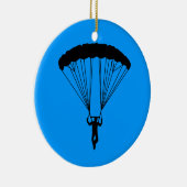 skydiver silhouet keramisch ornament (Rechts)