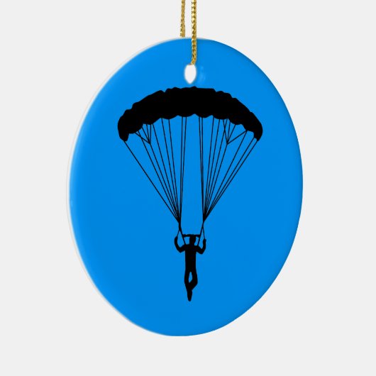 skydiver silhouet keramisch ornament (Rechts)