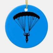 skydiver silhouet keramisch ornament (Voorkant)