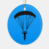 skydiver silhouet keramisch ornament (Links)