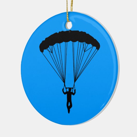skydiver silhouet keramisch ornament (Links)