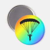 skydiver silhouet magneet (Voorkant / Achterkant)