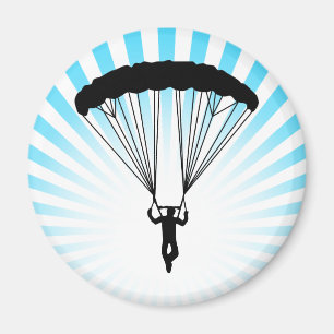 skydiver silhouet magneet