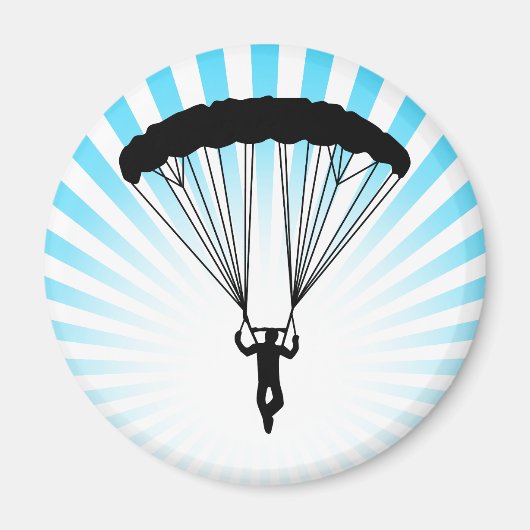 skydiver silhouet magneet (Voorkant)