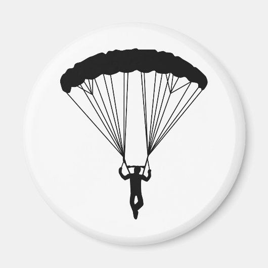 skydiver silhouet magneet (Voorkant)