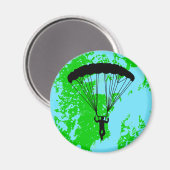 skydiver silhouet magneet (Voorkant / Achterkant)
