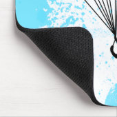 skydiver silhouet muismat (Hoek)