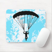 skydiver silhouet muismat (Met muis)