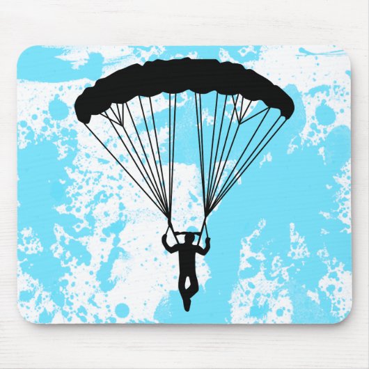 skydiver silhouet muismat (Voorkant)