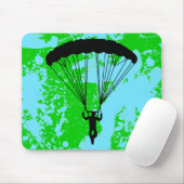 skydiver silhouet muismat (Met muis)