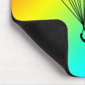 skydiver silhouet muismat (Hoek)