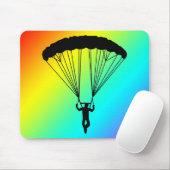 skydiver silhouet muismat (Met muis)