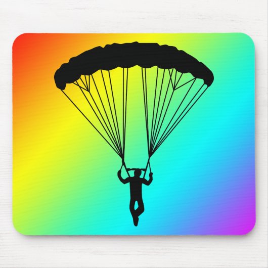 skydiver silhouet muismat (Voorkant)