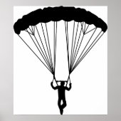 skydiver silhouet poster (Voorkant)
