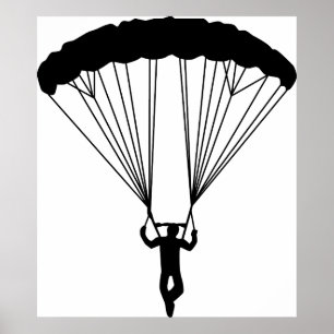 skydiver silhouet poster