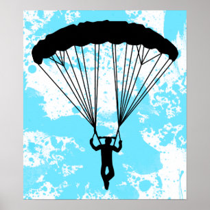 skydiver silhouet poster