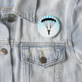 skydiver silhouet ronde button 5,7 cm (In situ)