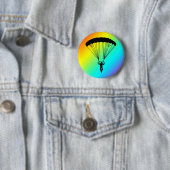 skydiver silhouet ronde button 5,7 cm (In situ)