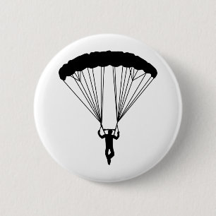 skydiver silhouet ronde button 5,7 cm
