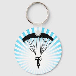 skydiver silhouet sleutelhanger