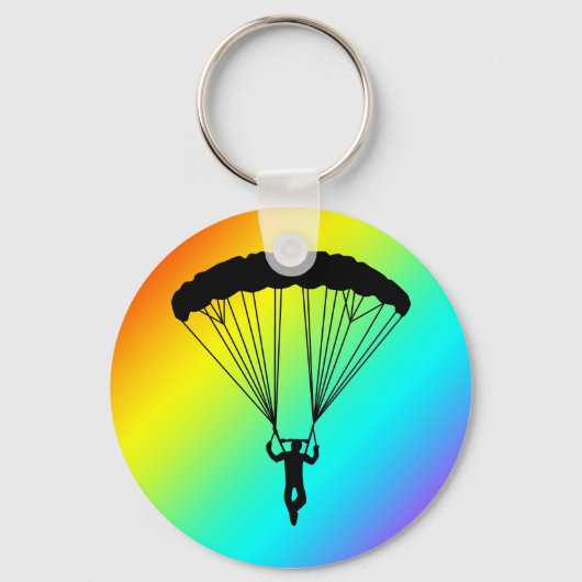 skydiver silhouet sleutelhanger (Voorkant)