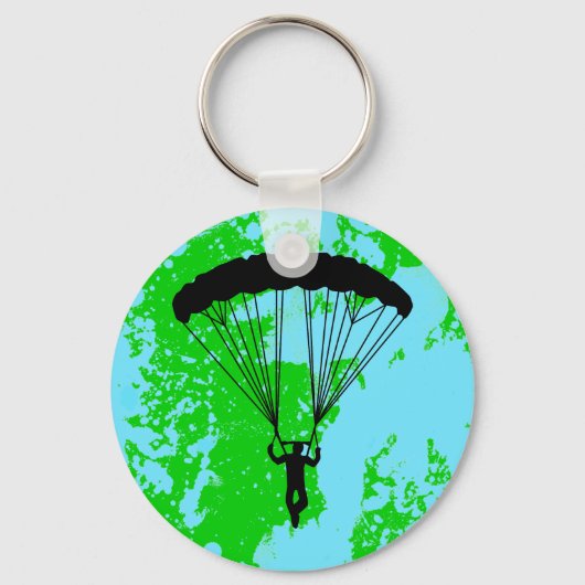 skydiver silhouet sleutelhanger (Voorkant)
