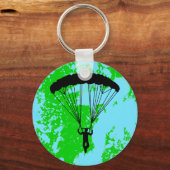 skydiver silhouet sleutelhanger (Voorkant)