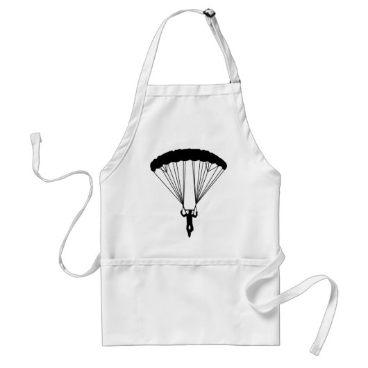 skydiver silhouet standaard schort (Voorkant)