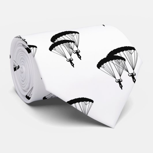 skydiver silhouet stropdas (Opgerold)