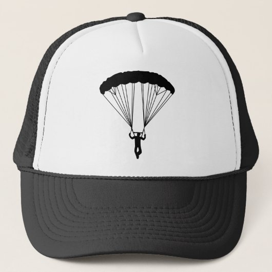 skydiver silhouet trucker pet (Voorkant)
