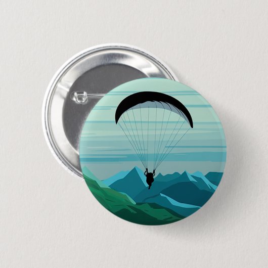 Skydiver Skydiving Parachuting Skydive Gift Ronde Button 5,7 Cm (Voorkant /achterkant)