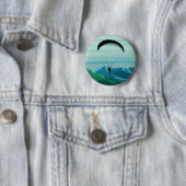 Skydiver Skydiving Parachuting Skydive Gift Ronde Button 5,7 Cm (In situ)
