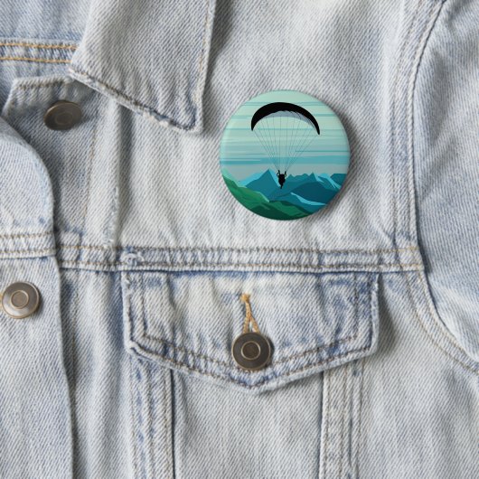 Skydiver Skydiving Parachuting Skydive Gift Ronde Button 5,7 Cm (In situ)