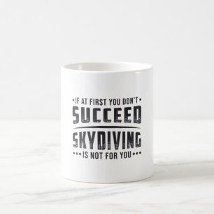 Skydiver Succed Skydiving Skydive Parachute Cool Koffiemok