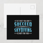 Skydiver Succed Skydiving Skydive Parachute Funny Briefkaart (Voorkant / Achterkant)