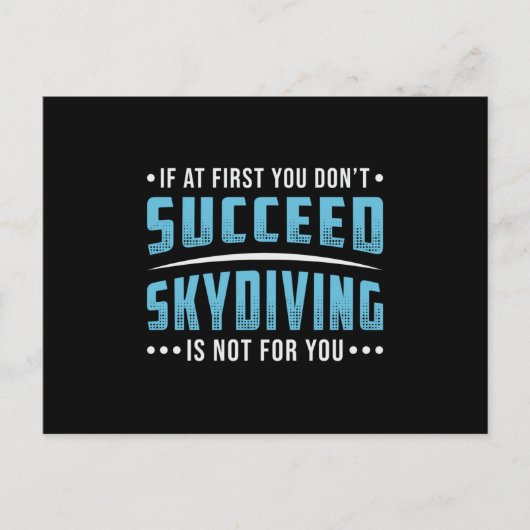 Skydiver Succed Skydiving Skydive Parachute Funny Briefkaart (Voorkant)