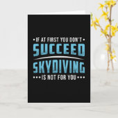 Skydiver Succed Skydiving Skydive Parachute Funny Kaart (Gele Bloem)