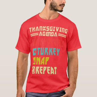 Skydiver Turkey Nap Repat Funny Skydiving Thanksg T-shirt