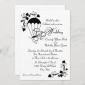 Skydiver Wedding Kaart (Voorkant / Achterkant)