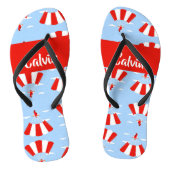 Skydiver with red and white parachute pattern teenslippers (Voetbed)