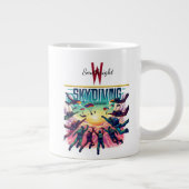 Skydivers omarmen de zonsondergang grote koffiekop (Rechts)