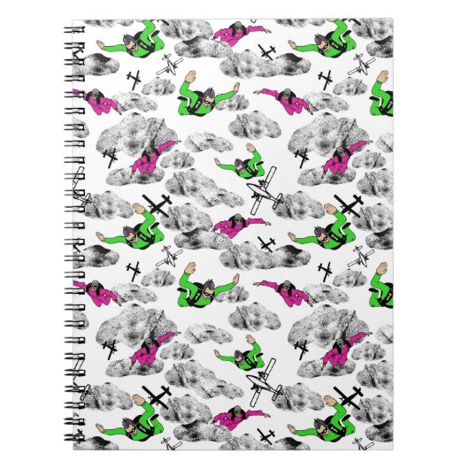 Skydivers Spiral Notebook Notitieboek (Voorkant)