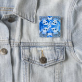 Skydivers Vierkante Button 5,1 Cm (In situ)