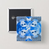 Skydivers Vierkante Button 5,1 Cm (Voorkant /achterkant)