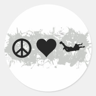 Skydiving 1 ronde sticker