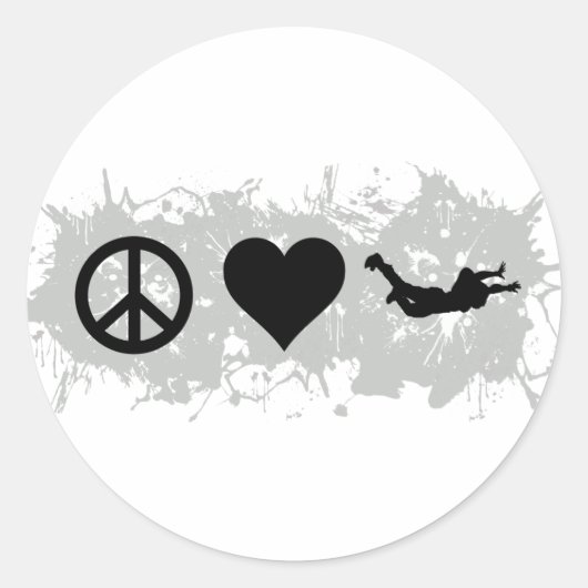 Skydiving 1 ronde sticker (Voorkant)