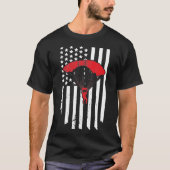 Skydiving American Flag T-shirt (Voorkant)