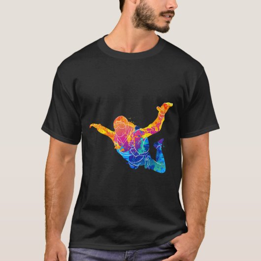 Skydiving Art Skydiver Parachutist Jumprt Parachut T-shirt (Voorkant)
