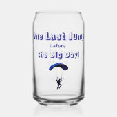 Skydiving Bachelor Party Grappig Avontuur Thema Blikvorm Glas (Achterkant)